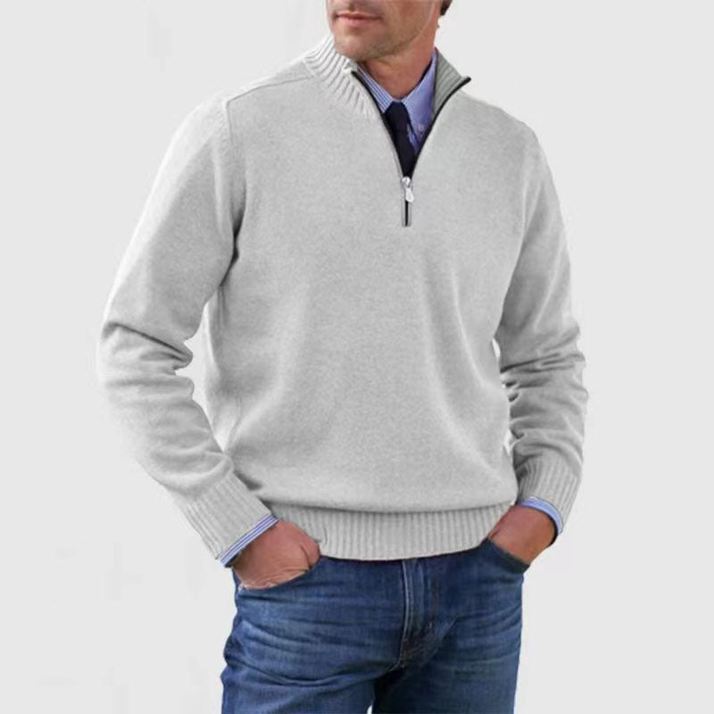 Ronald | Half Zip Mock Neck Mens Sweaters