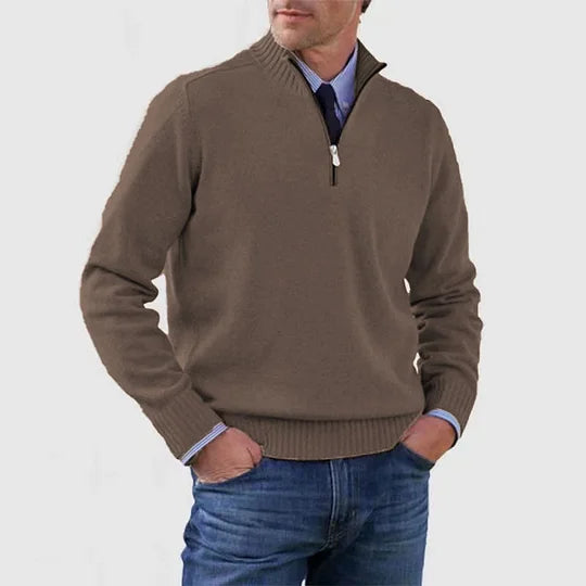 Ronald | Half Zip Mock Neck Mens Sweaters