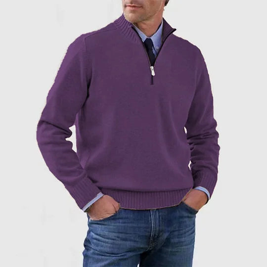 Ronald | Half Zip Mock Neck Mens Sweaters