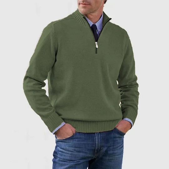 Ronald | Half Zip Mock Neck Mens Sweaters