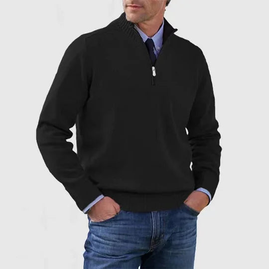Ronald | Half Zip Mock Neck Mens Sweaters