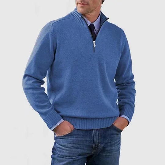 Ronald | Half Zip Mock Neck Mens Sweaters