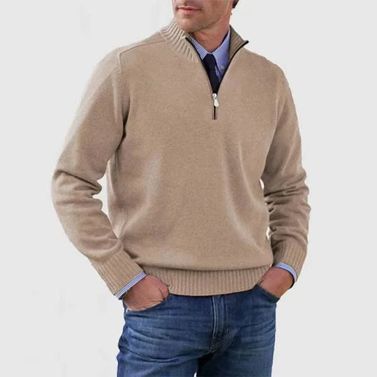 Ronald | Half Zip Mock Neck Mens Sweaters
