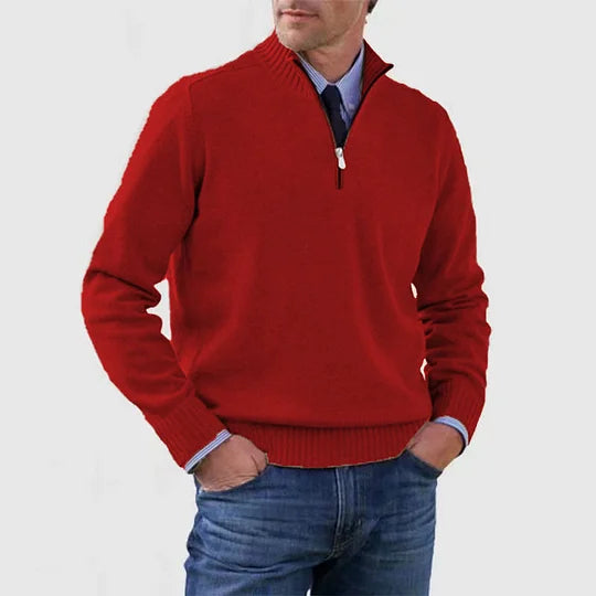 Ronald | Half Zip Mock Neck Mens Sweaters