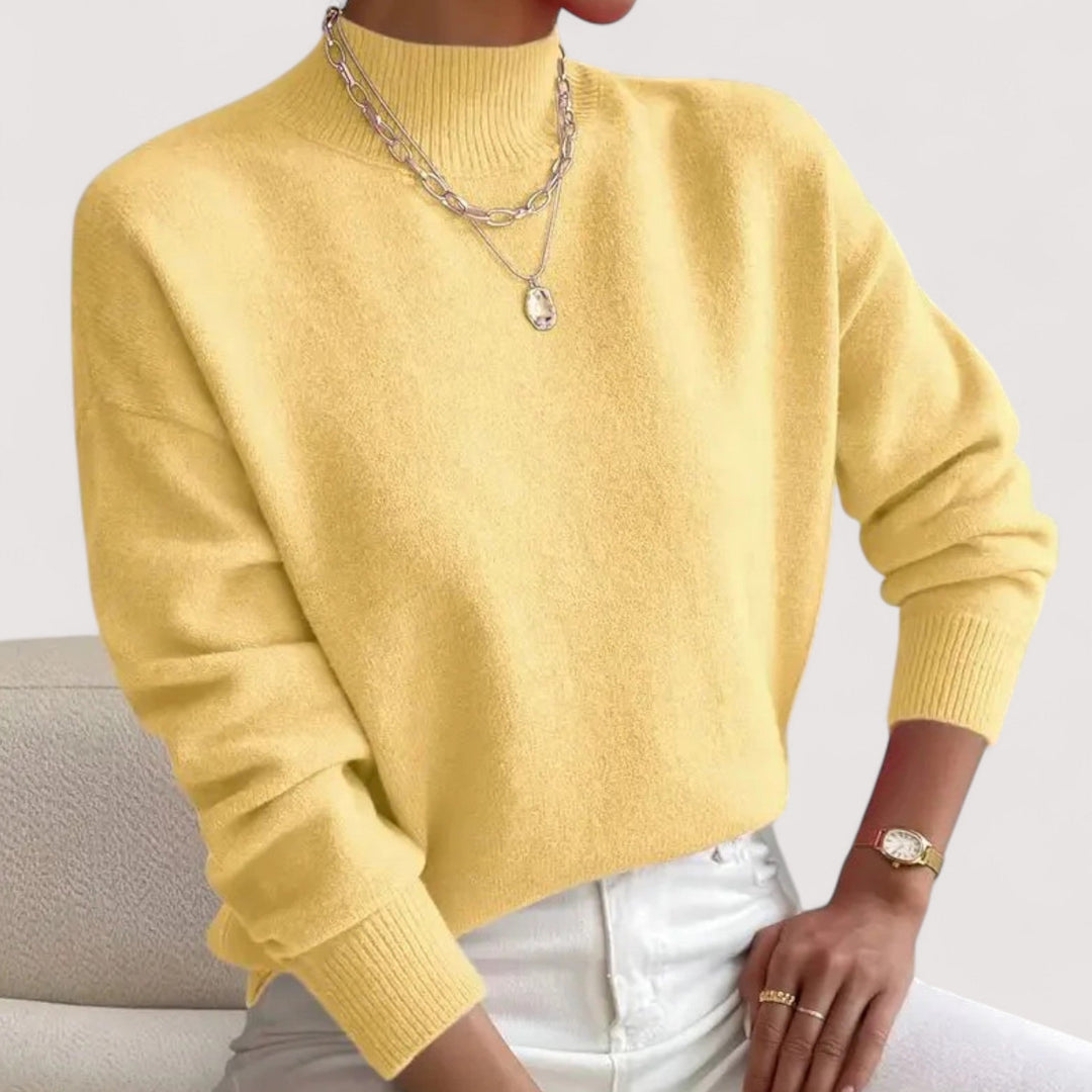 Ruth | Classic Drop Shoulder Turtleneck Sweater