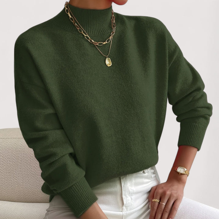 Ruth | Classic Drop Shoulder Turtleneck Sweater