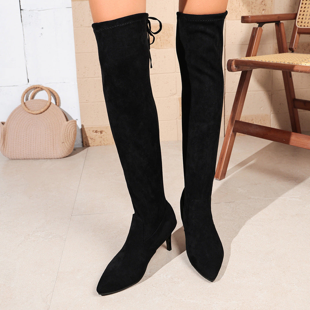 Ruth | Elegant Pointed Toe Thigh High Boots