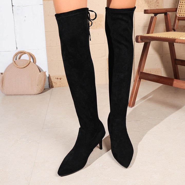 Ruth | Elegant Pointed Toe Thigh High Boots
