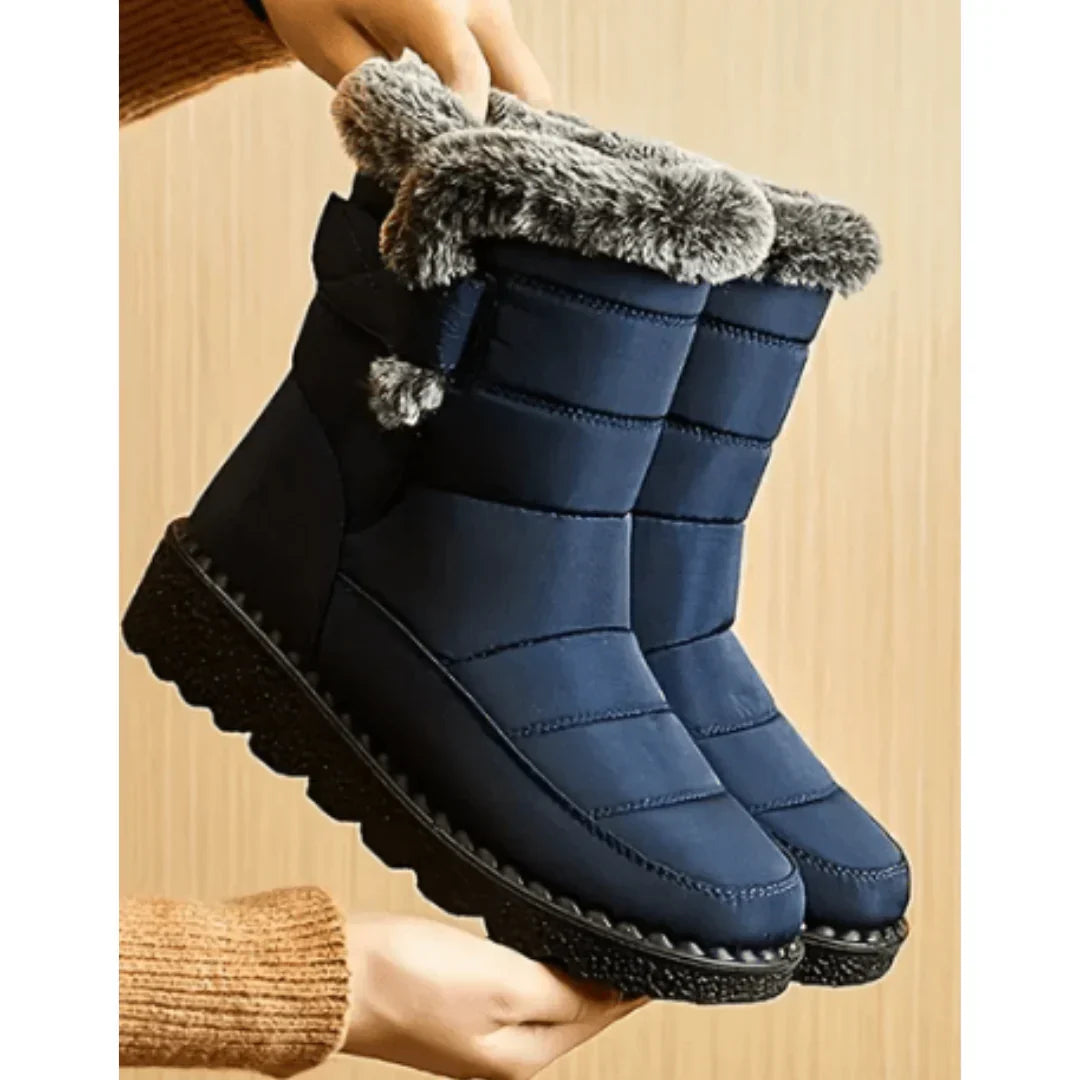 Ruth | Graceful Fur-Trimmed Mid-Calf Winter Boots