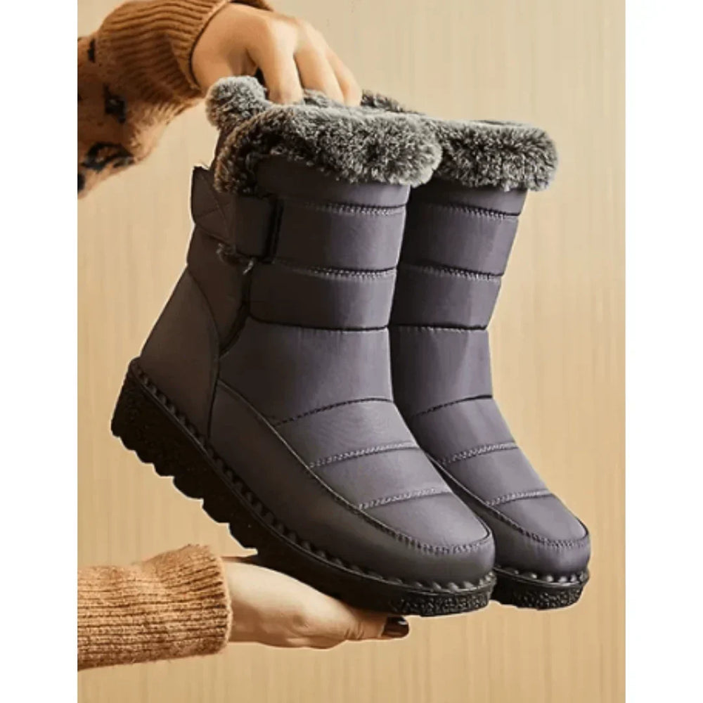 Ruth | Graceful Fur-Trimmed Mid-Calf Winter Boots