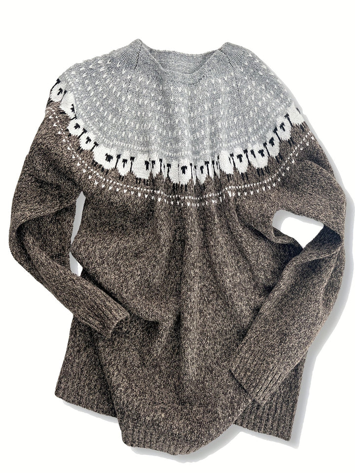 Ruth | Polished Sheep Jacquard Fair Isle Sweater