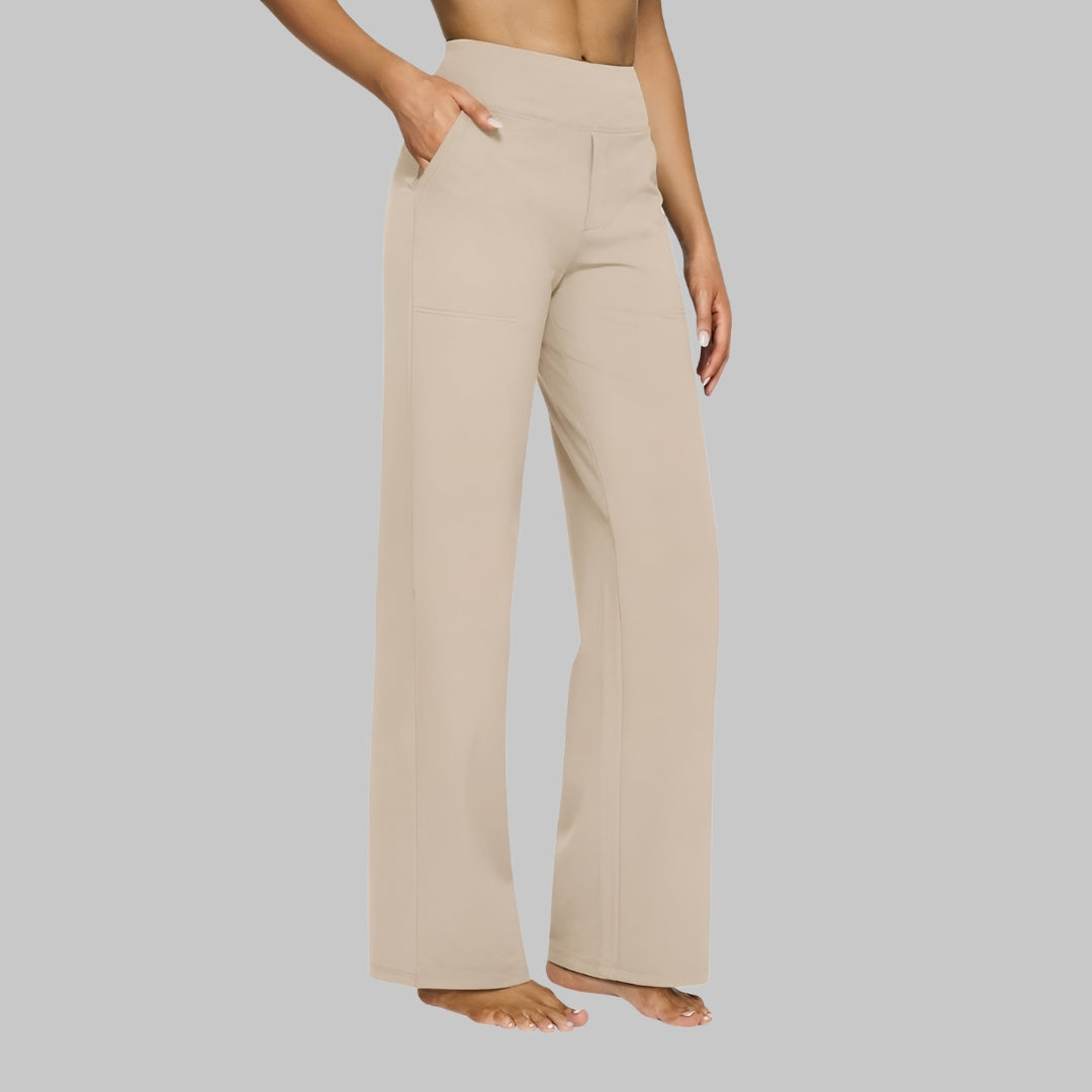 Ruth | Sophisticated High-Waisted Wide-Leg Flare Leggings