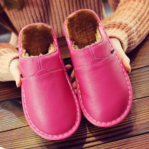 Ryan | Elegant Fur-Lined Winter House Slippers