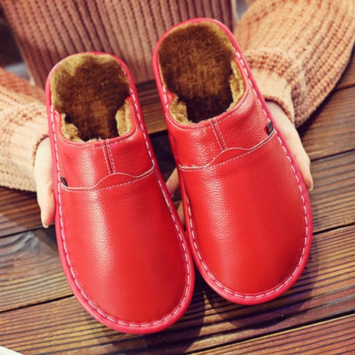 Ryan | Elegant Fur-Lined Winter House Slippers