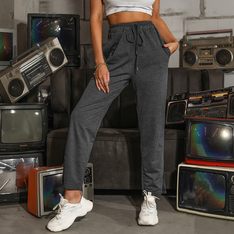 Samantha | Elegant Wide Leg Sweatpants with Drawstring Waist