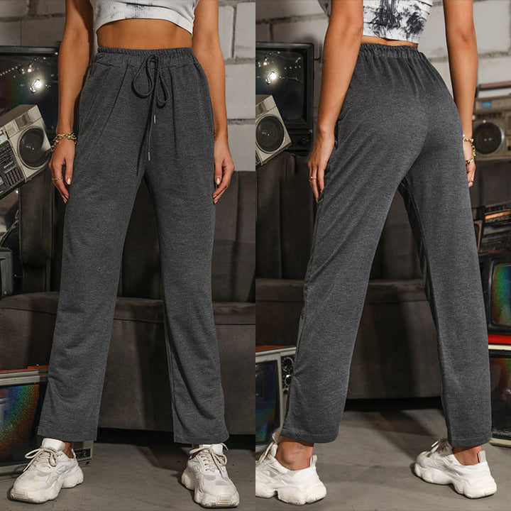 Samantha | Elegant Wide Leg Sweatpants with Drawstring Waist