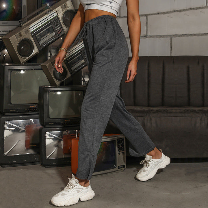 Samantha | Elegant Wide Leg Sweatpants with Drawstring Waist