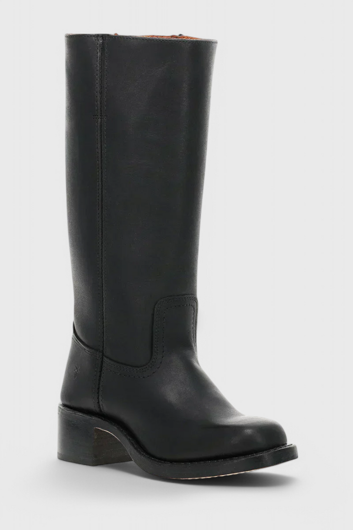 Samantha | Stylish Classic Stacked Heel Knee High Boots