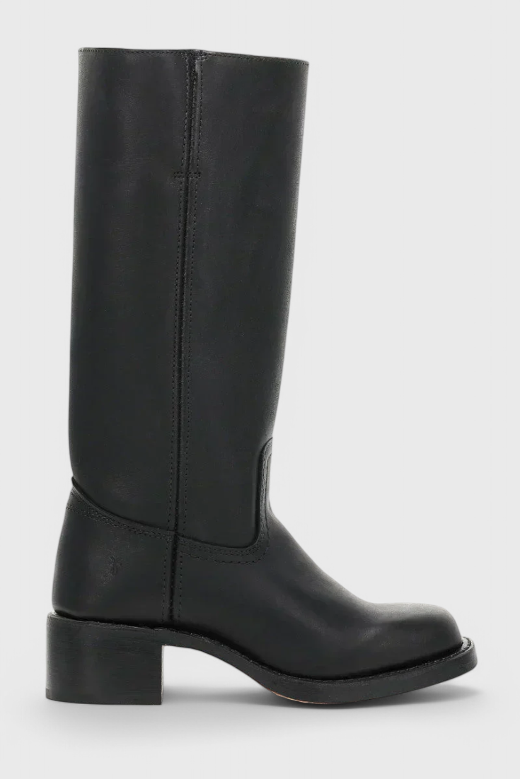 Samantha | Stylish Classic Stacked Heel Knee High Boots