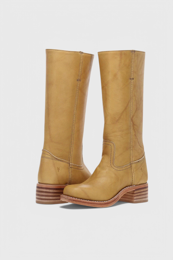 Samantha | Stylish Classic Stacked Heel Knee High Boots