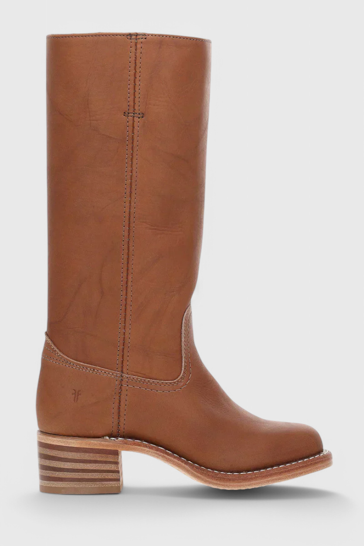 Samantha | Stylish Classic Stacked Heel Knee High Boots