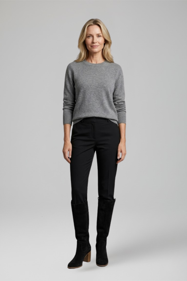 Samantha | Stylish Pointed Toe Knee High Boots with Block Heel
