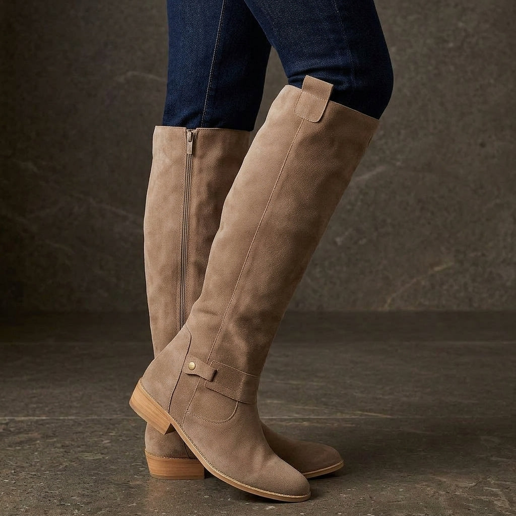 Samantha | Timeless Knee High Riding Boots with Block Heel