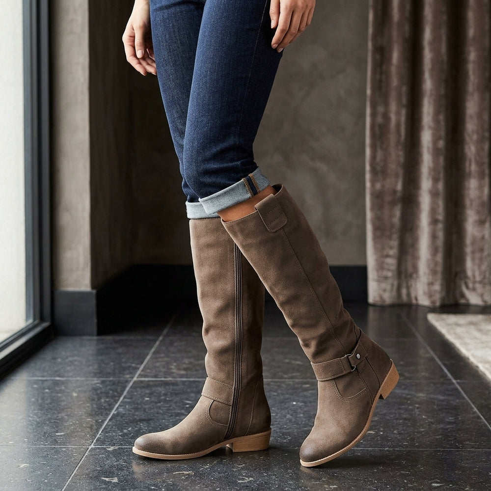 Samantha | Timeless Knee High Riding Boots with Block Heel