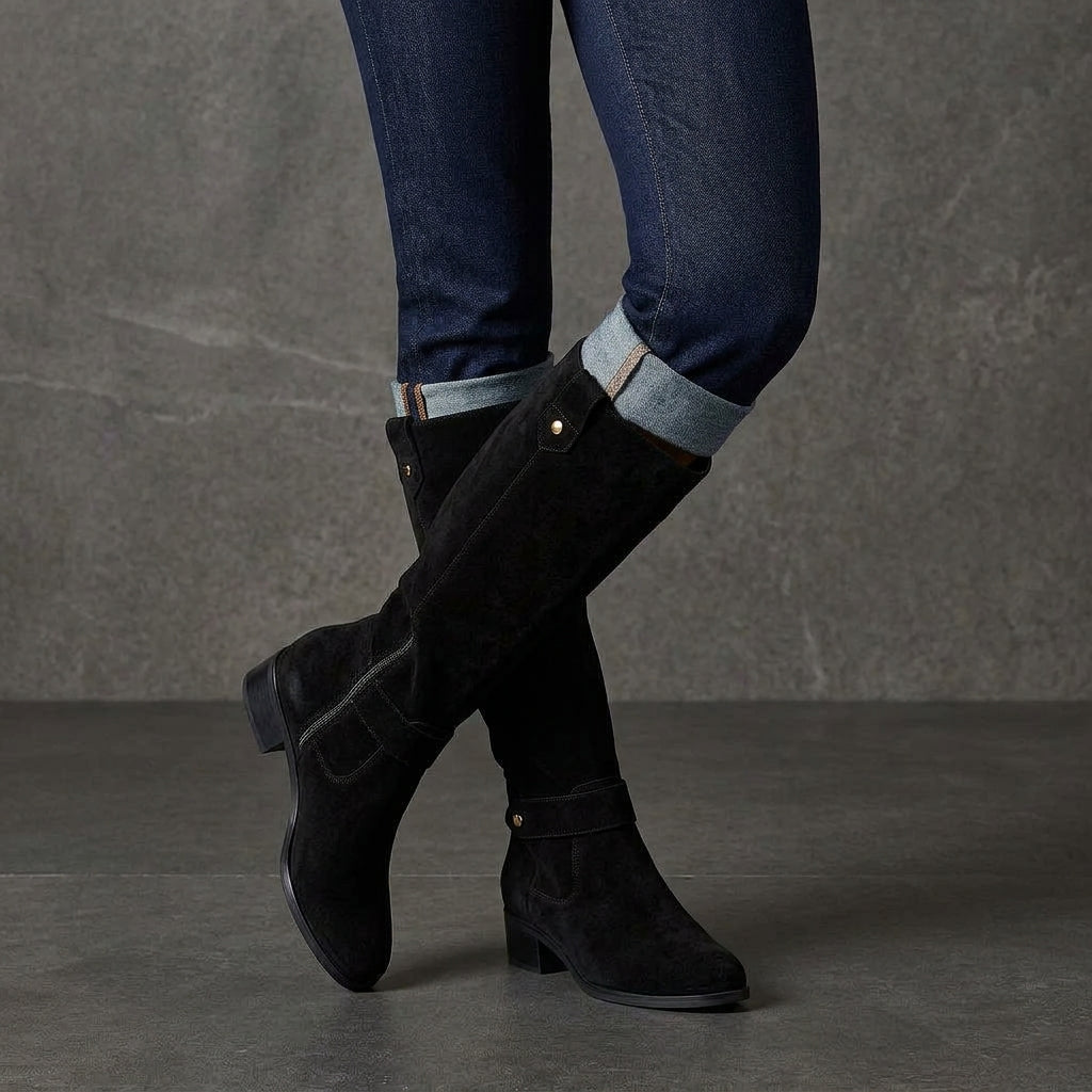 Samantha | Timeless Knee High Riding Boots with Block Heel