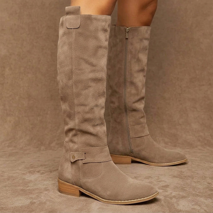Samantha | Timeless Knee High Riding Boots with Block Heel