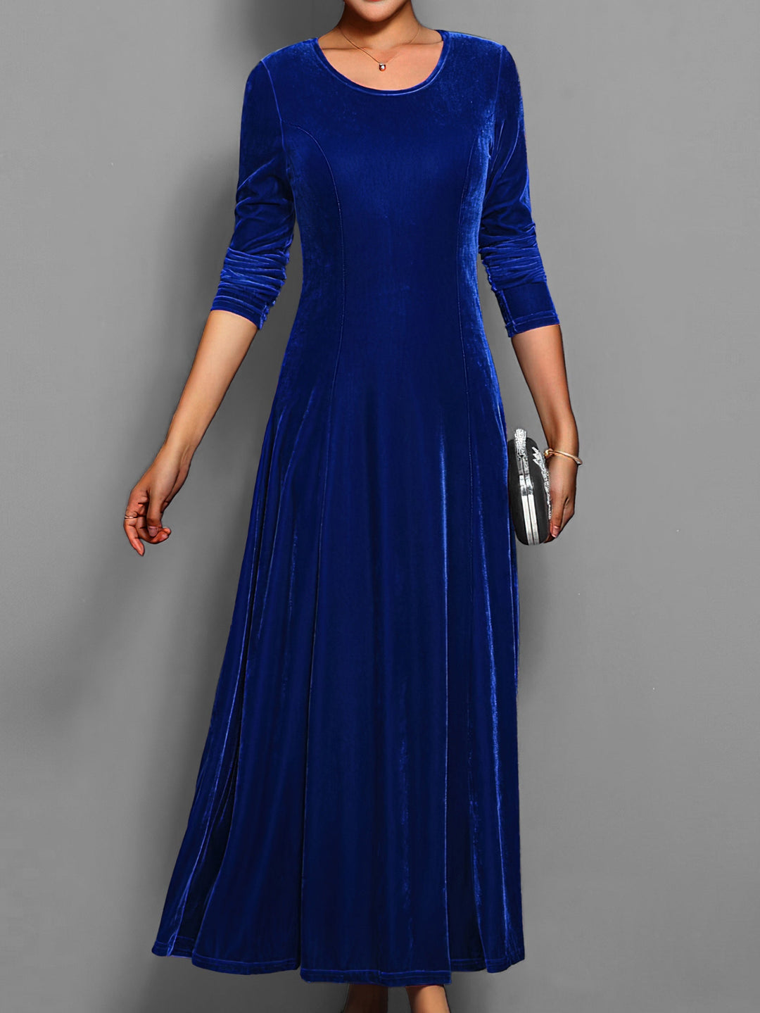 Sara | Graceful Long Sleeve Fall Wedding Guest Maxi Dress