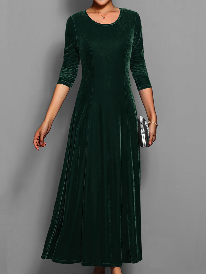 Sara | Graceful Long Sleeve Fall Wedding Guest Maxi Dress