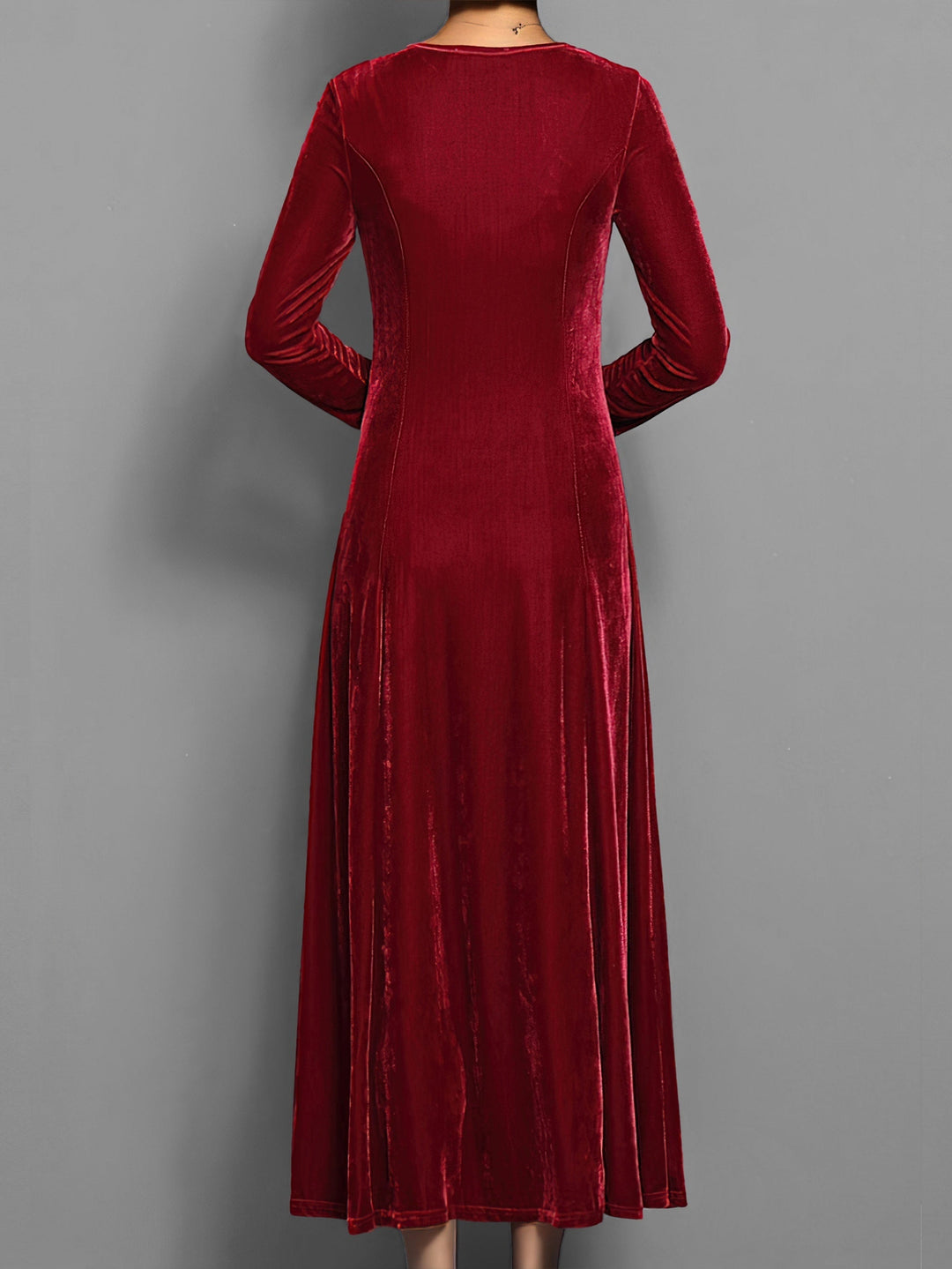 Sara | Graceful Long Sleeve Fall Wedding Guest Maxi Dress