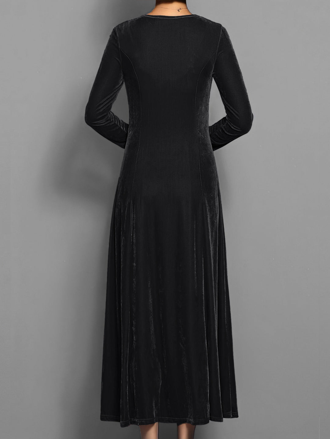 Sara | Graceful Long Sleeve Fall Wedding Guest Maxi Dress