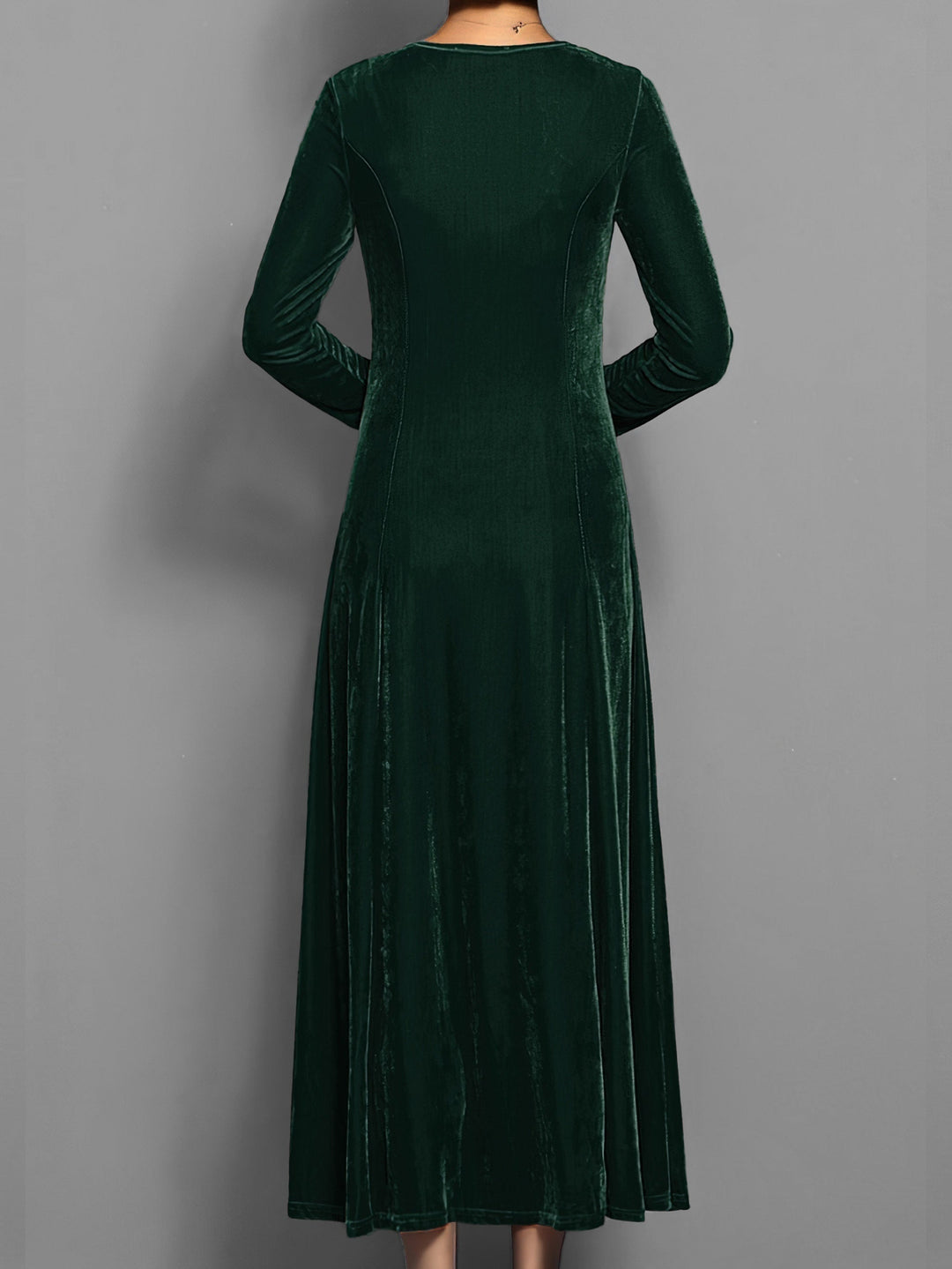 Sara | Graceful Long Sleeve Fall Wedding Guest Maxi Dress