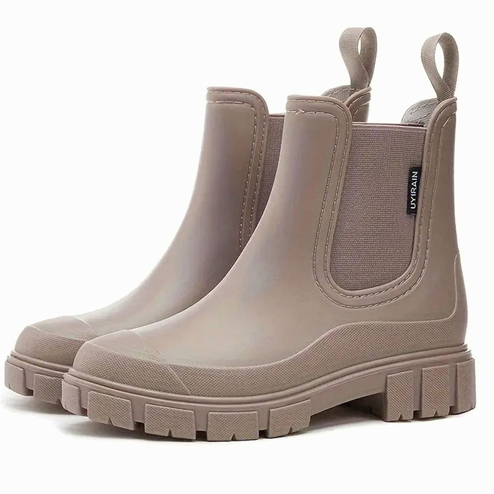 Sara | Refined Chunky Lug Sole Chelsea Ankle Boots