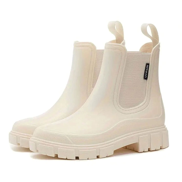 Sara | Refined Chunky Lug Sole Chelsea Ankle Boots