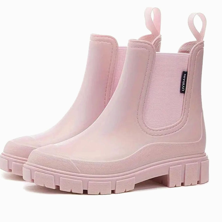 Sara | Refined Chunky Lug Sole Chelsea Ankle Boots