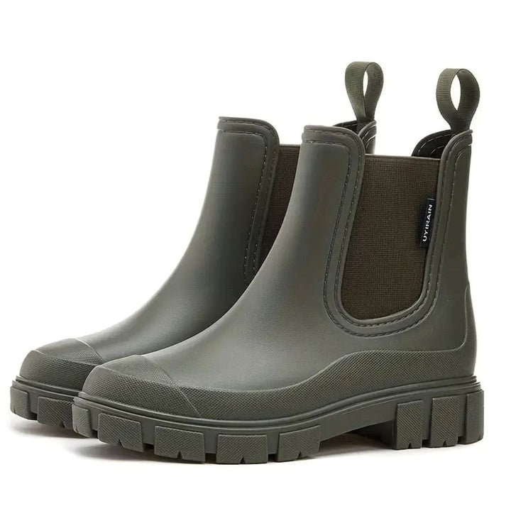 Sara | Refined Chunky Lug Sole Chelsea Ankle Boots