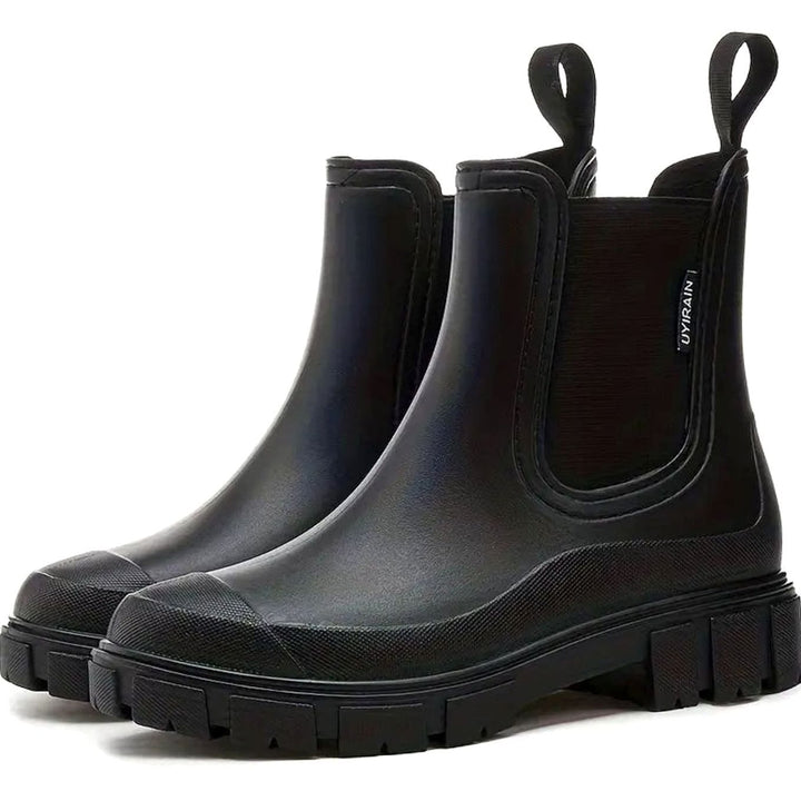 Sara | Refined Chunky Lug Sole Chelsea Ankle Boots
