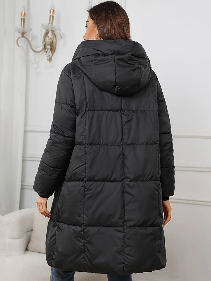 Sara | Timeless Hooded Mid-Length Puffer Jacket with Pockets
