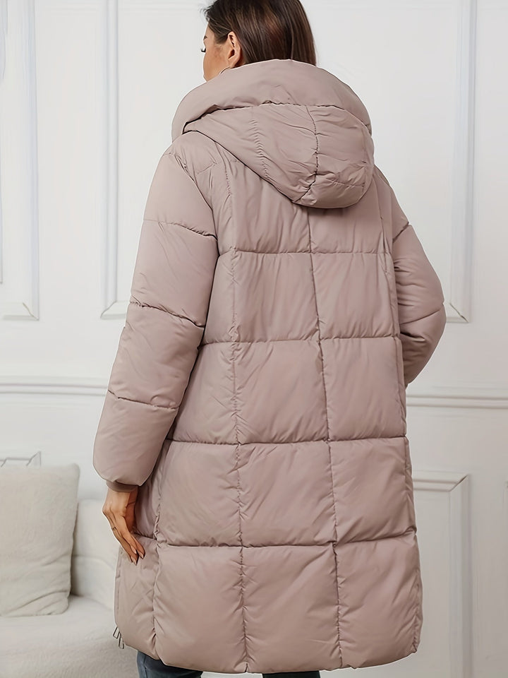 Sara | Timeless Hooded Mid-Length Puffer Jacket with Pockets