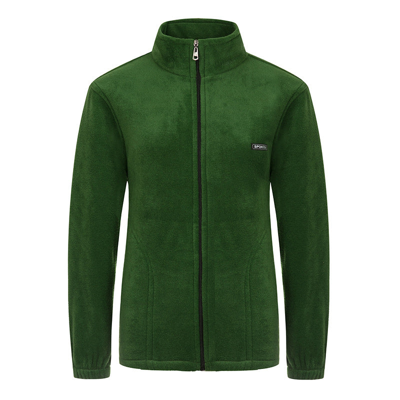 Sarah | Effortless Stand Collar Full Zip Fleece Jacket