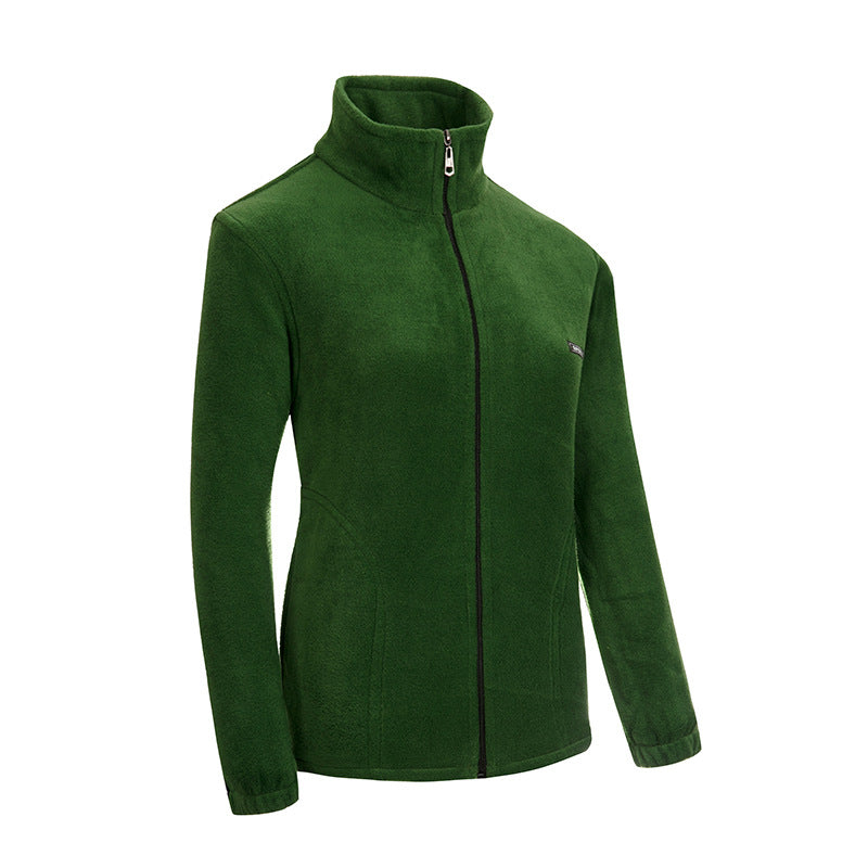Sarah | Effortless Stand Collar Full Zip Fleece Jacket