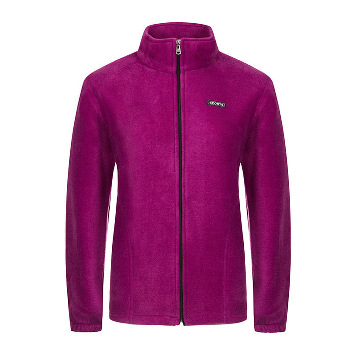 Sarah | Effortless Stand Collar Full Zip Fleece Jacket