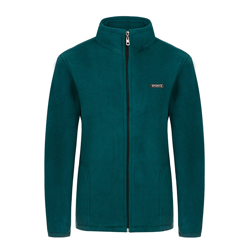 Sarah | Effortless Stand Collar Full Zip Fleece Jacket