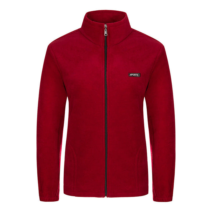 Sarah | Effortless Stand Collar Full Zip Fleece Jacket