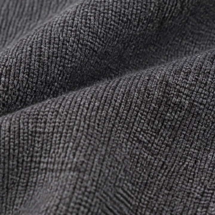 Sarah | Polished Ribbed Half-Zip Fishtail Midi Sweater Dress