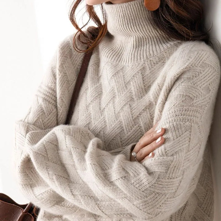 Sarah | Timeless Cable Knit Turtleneck Sweater