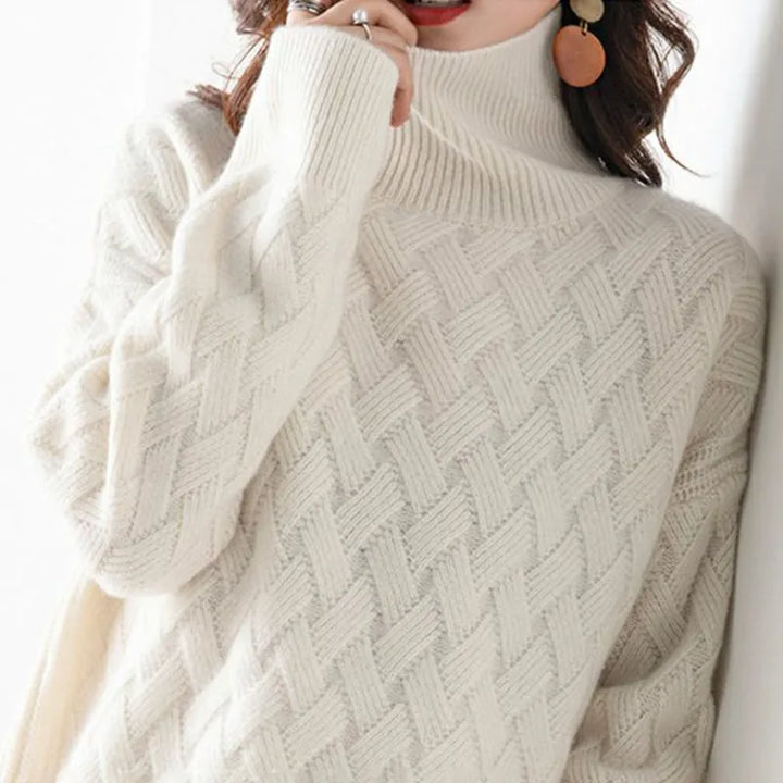 Sarah | Timeless Cable Knit Turtleneck Sweater